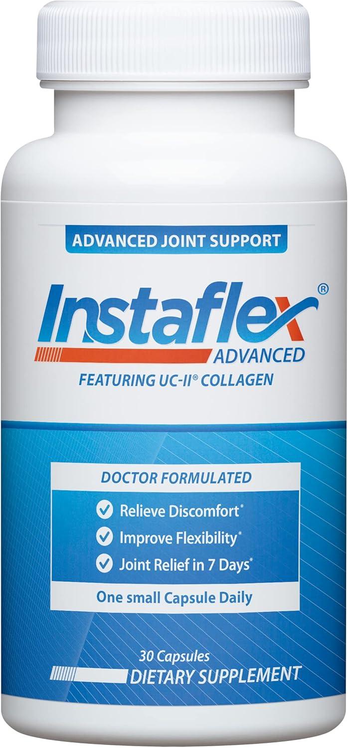 Instaflex Advanced Joint Support Supplement - Turmeric, Resveratrol, Boswellia Serrata Extract, BioPerine, UC-II Collagen- 30 Count