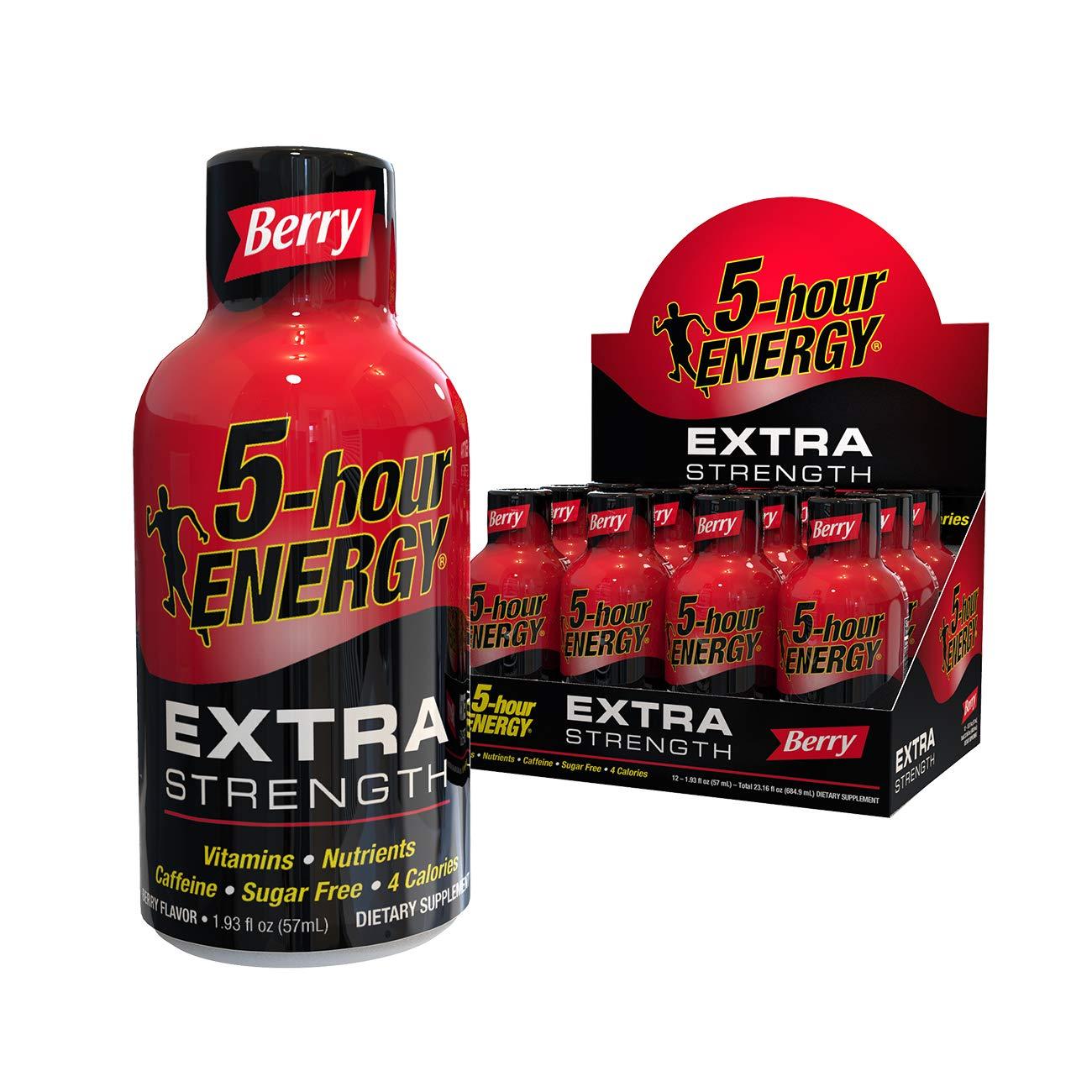 5-hour ENERGY Shot, Extra Strength, Berry, 1.93 oz, 12 Pack