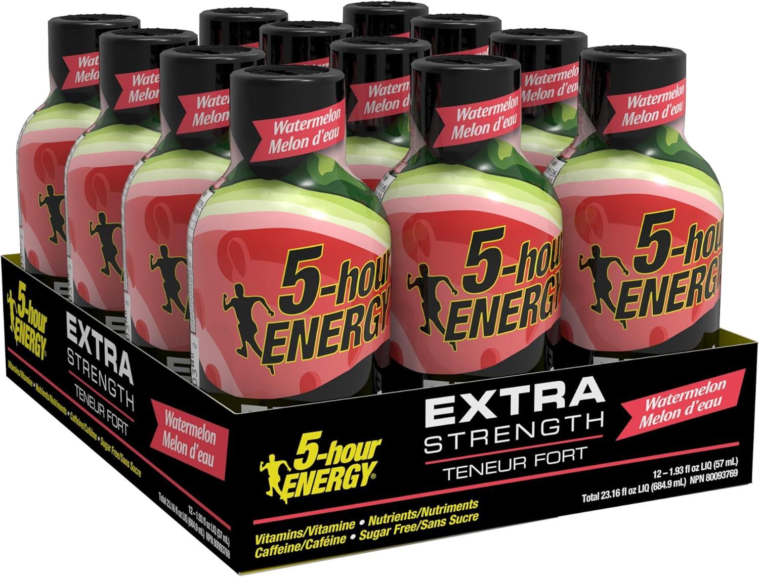 5-Hour Energy Extra Strength Sugar Free Watermelon Energy Shot 1.93 oz (Pack of 12) product photo