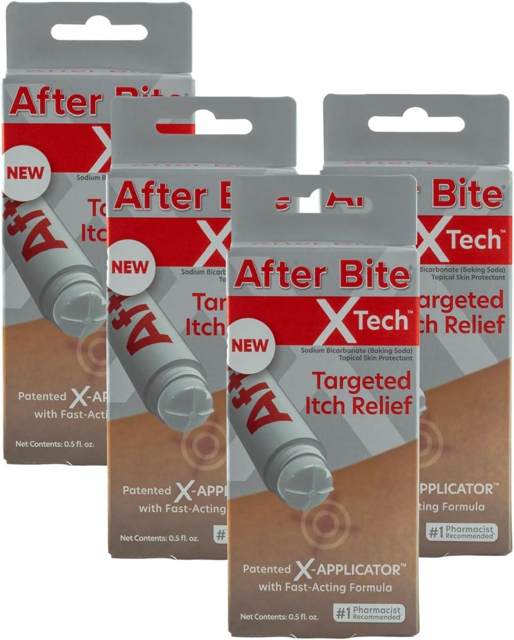 After Bite X-Tech - Bug Bite Relief Anti-Itch Pen with Advanced Liquid Formula - Fast Acting Itch Relief for Mosquito, Bee Sting & Biting Flies - Travel Essential - 4 Pack