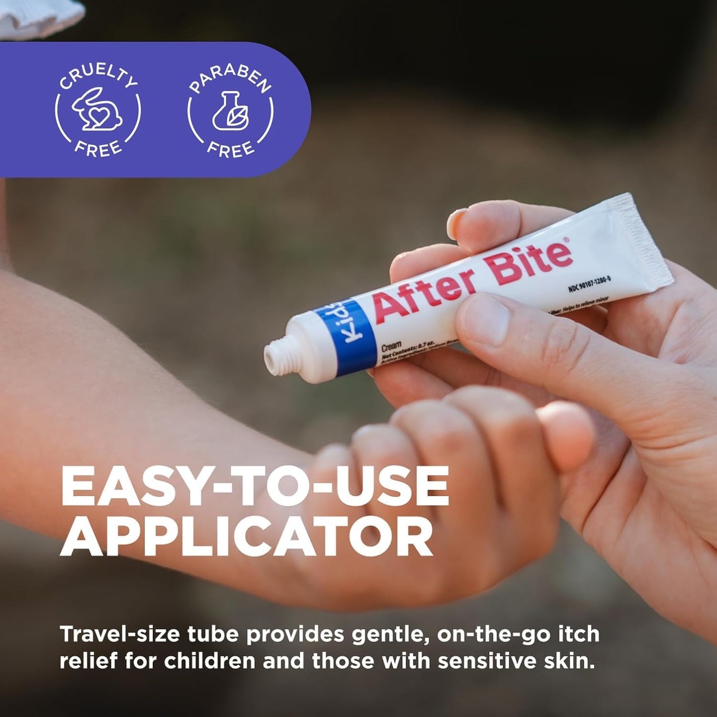 After Bite - Bug Bite Itch Relief for Kids with Sodium Bicarbonate - Ideal for Mosquito Bites, Fire Ant, Bees & More - Portable Cream Formula - 0.7 oz (4 Pack)