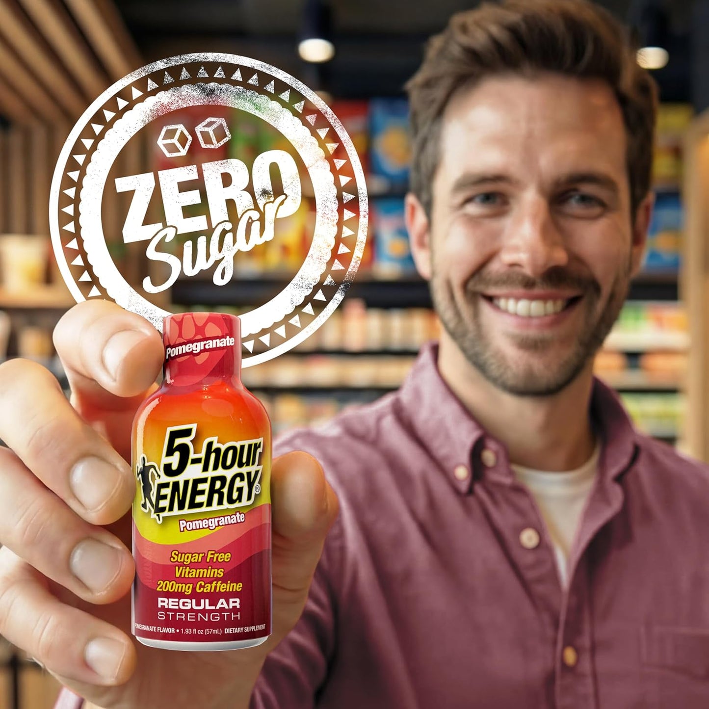 5-hour ENERGY POMEGRANATE Flavor, 20 Count, 1.93 Fl Oz Energy Shot, Regular Strength, Amino Acids, B Vitamins, Sugar Free and Zero Calories