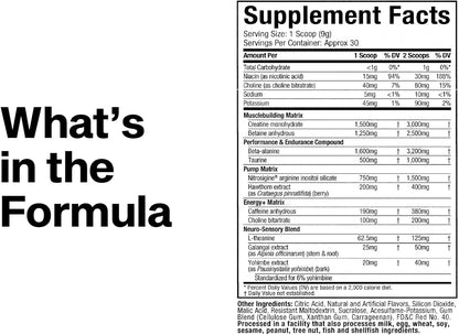 MuscleTech Pre-Workout Powder, Vapor X5 - Sports Nutrition Muscle Building Supplements for Women & Men - Intense Muscle Pump Energy Powder Drink Mix - Miami Spring Break, 272g (30 Servings)