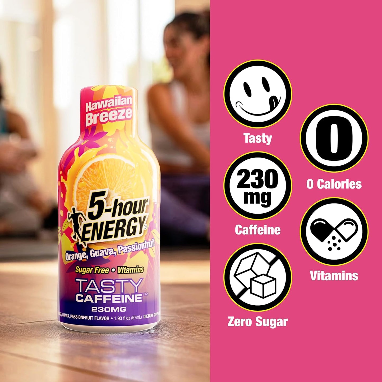 5-hour ENERGY HAWAIIAN BREEZE Flavor, 30 Count, 1.93 Fl Oz Energy Shot, Extra Strength, Amino Acids, B Vitamins, Sugar Free and Zero Calories