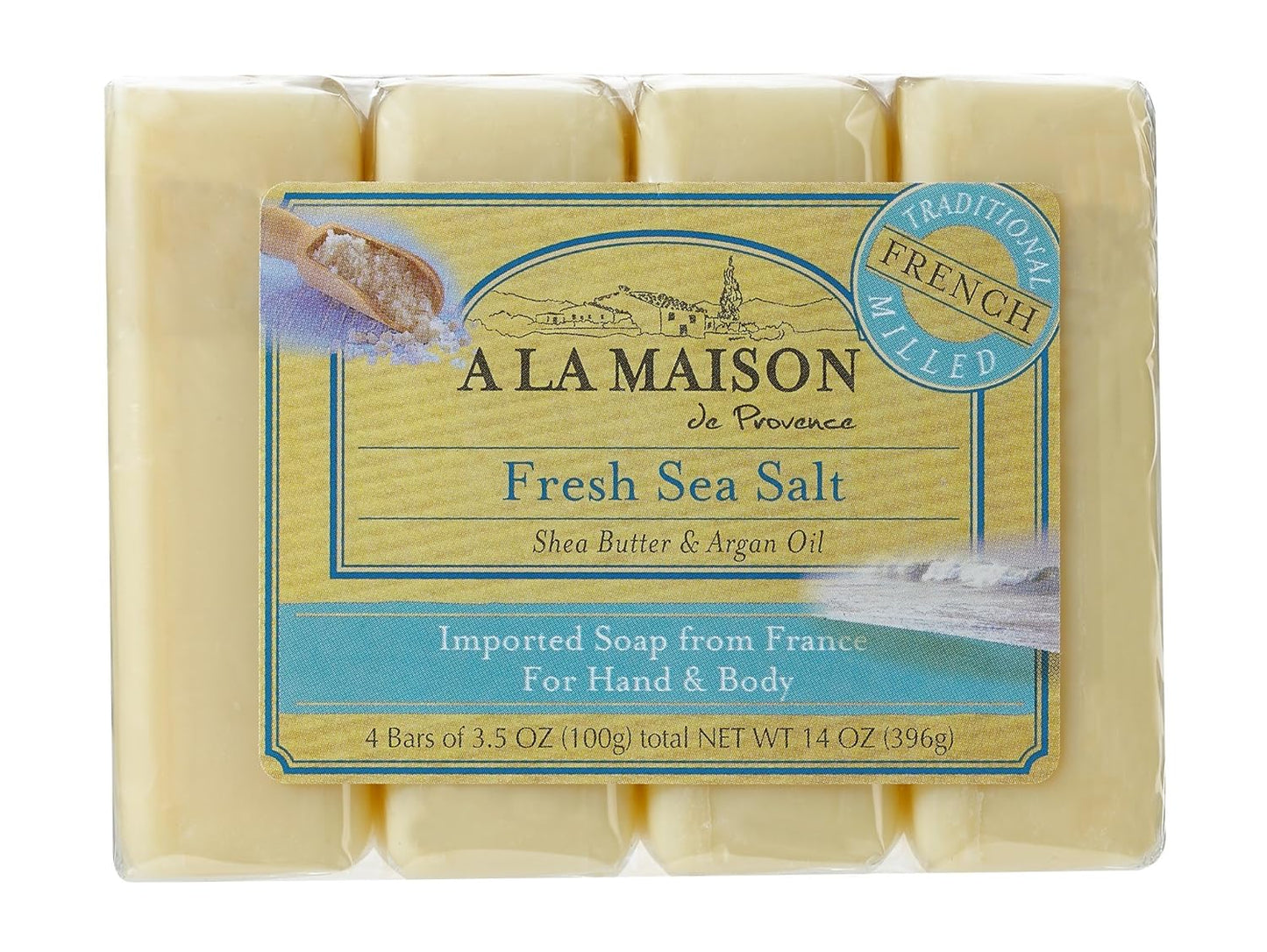 A LA MAISON, Fresh Sea Salt Soap 4Pk, 14 Ounce