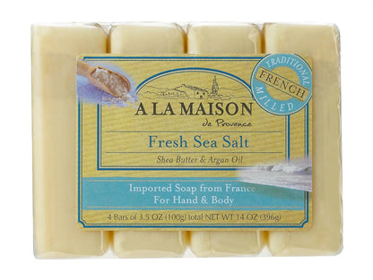 A LA MAISON, Fresh Sea Salt Soap 4Pk, 14 Ounce