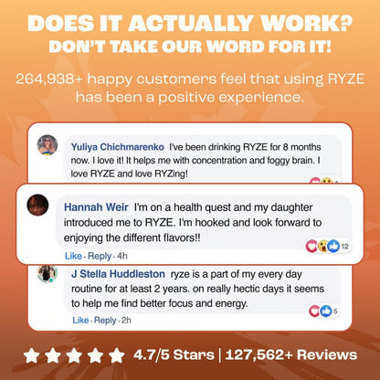 RYZE SUPERFOODS Mushroom Medium Roast Coffee USDA Organic with 6 Adaptogenic Mushrooms for Better Energy, Focus Digestion Immunity with Lions Mane & Turkey Tail 30 Pack of 1