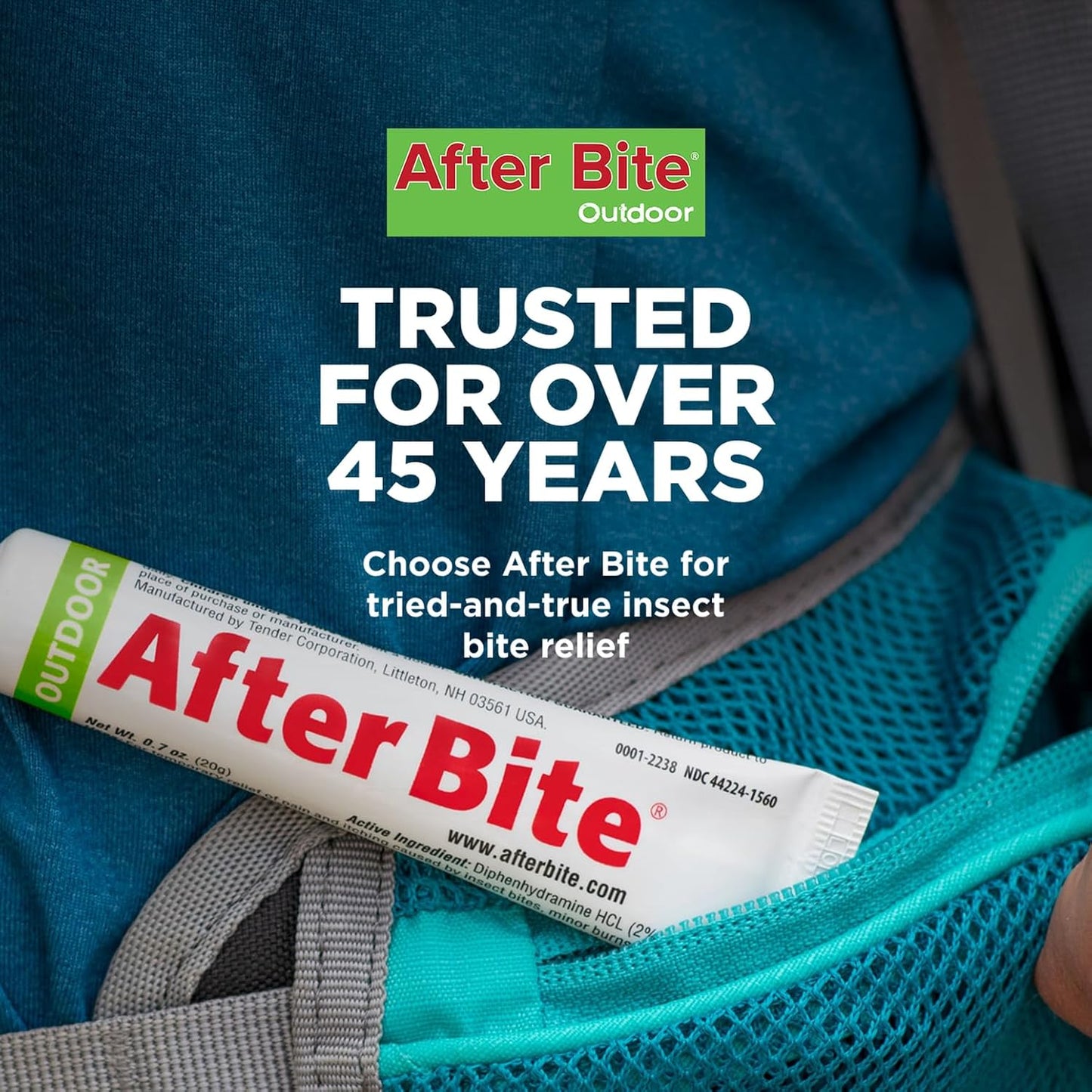 After Bite Outdoor Formula - Itch Relief with Diphenhydramine HCl - Ideal for Mosquito & Fire Ant Bites, Bees & More - Portable Gel Formula - 0.7 oz (4 Pack)