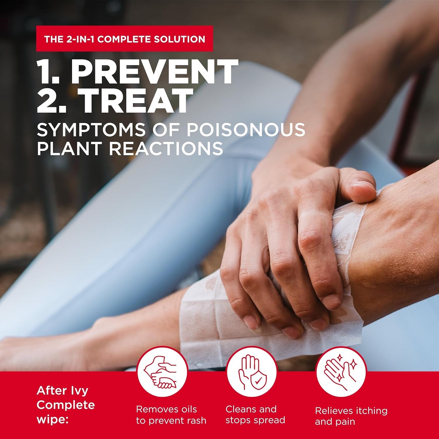 After Bite Ivy Relief & Treatment Wipes - Fast Itch Care for Poison Ivy Encounters - All-Purpose Outdoor for Emergencies - On-the-Go Portable - Camping & Hiking Essentials