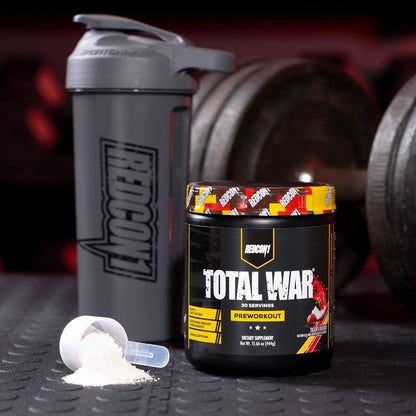 REDCON1 Total War Pre Workout Powder | Tiger's Blood | 320mg Caffeine + Citrulline Malate + Beta Alanine (30 Servings)