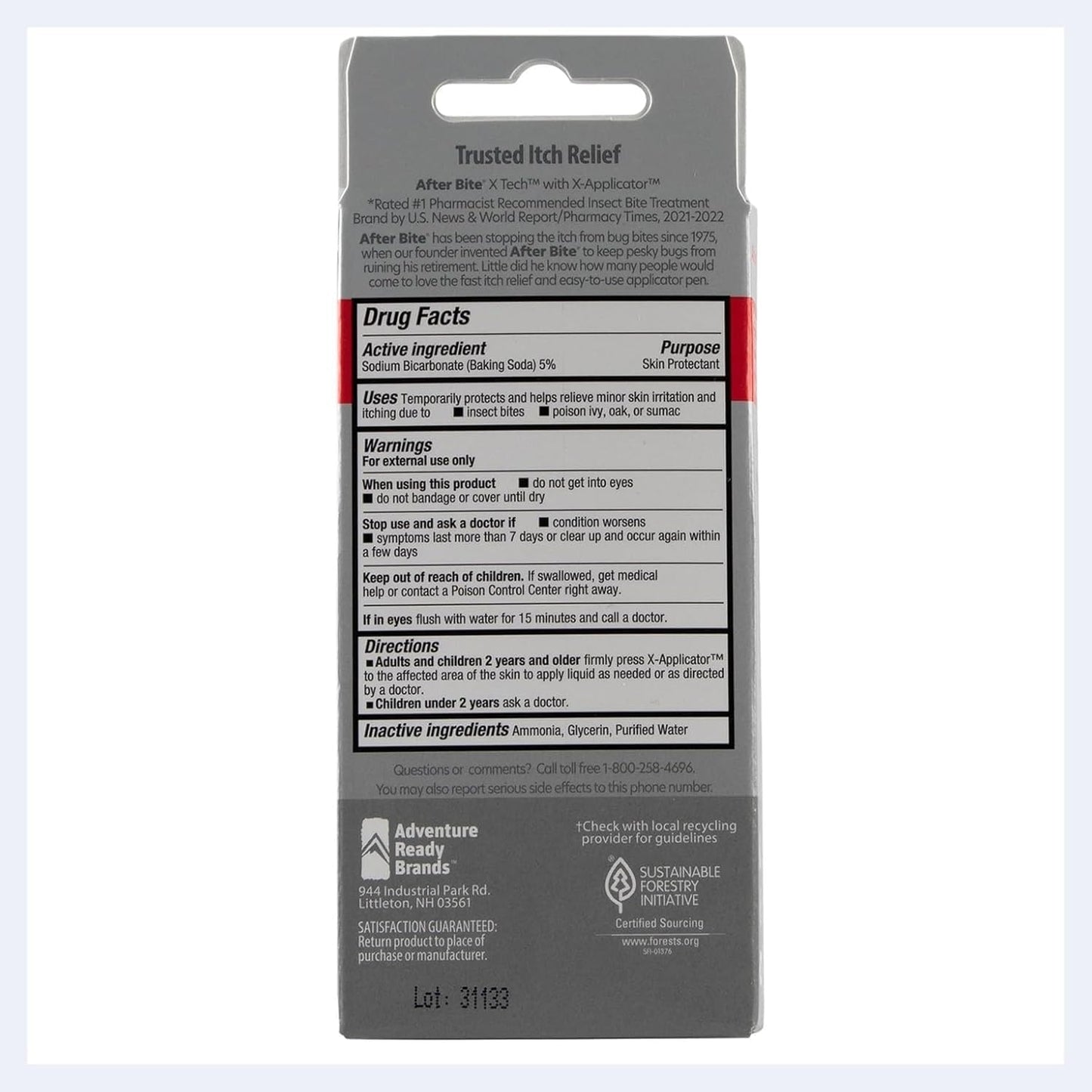 After Bite X-Tech - Bug Bite Relief Anti-Itch Pen with Advanced Liquid Formula - Fast Acting Itch Relief for Mosquito, Bee Sting & Biting Flies - Travel Essential - 4 Pack