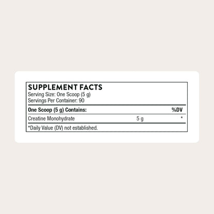THORNE Creatine - Micronized Creatine Monohydrate Powder - Support for Muscles & Cognitive Function* - for Women & Men - Unflavored - NSF Certified for Sport - 5 g per Serving - 90 Servings